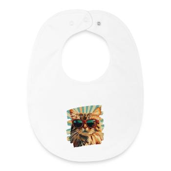 Maine Coon - Baby Organic Lätzchen - Weiß - Vorne