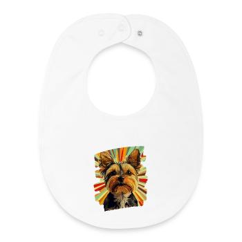 Yorkshire Terrier - Baby Organic Bib - white - Front