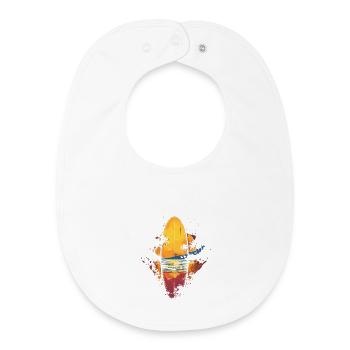 Surfboard - Baby Organic Bib - white - Front