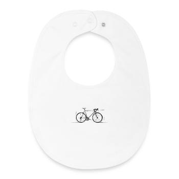 Beau dessin de vélo parfait pour les amateurs de cyclisme - Bavoir bébé bio - blanc - Devant