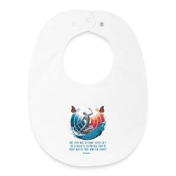 Alan Watts | Embrace Change, Join the Dance - Baby Organic Bib - white - Front