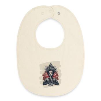Yoga Namaste Meditation - Baby Organic Lätzchen - Natur - Vorne