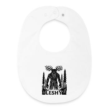 Leshy Spirit | Slavic Forest Protector - Baby Organic Bib - white - Front