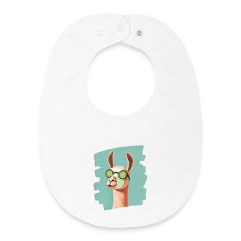 Lama Alpaka Beauty Selfcare Maske - Baby Organic Lätzchen - Weiß - Vorne