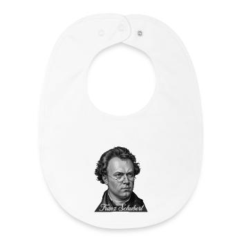 Composer Franz Schubert Portrait - Baby Organic Bib - white - Front