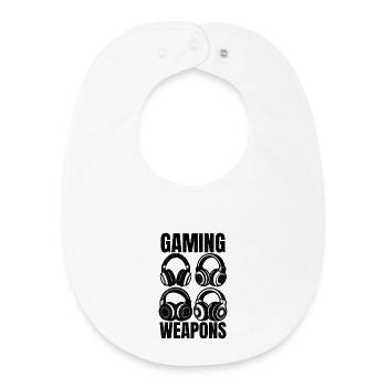 gaming weapons - Baby Organic Lätzchen - Weiß - Vorne
