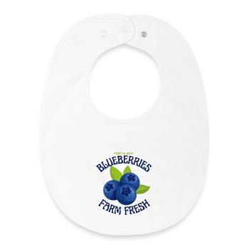 Bleuets frais de la ferme - Bavoir bébé bio - blanc - Devant