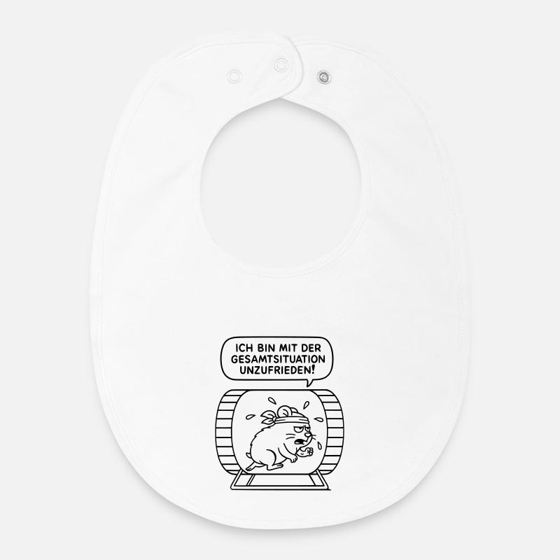 Insatisfait de la situation générale ! COULEUR SOUHAITÉE ! - Bavoir bébé bio - blanc