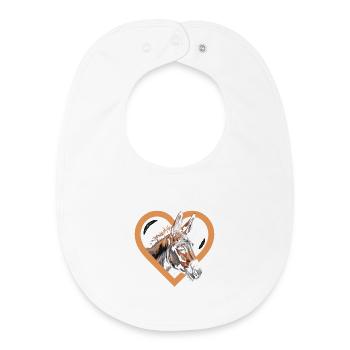 Donkey Heart Design - Baby Organic Bib - white - Front
