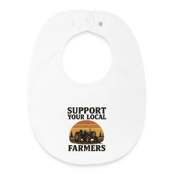 Rural support for farmers - Baby Organic Bib - white - Front