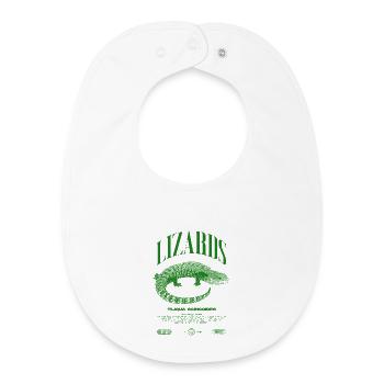Blue Tongue Skink Reptile Keeper Streetwear - Baby Organic Bib - white - Front