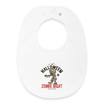 Motif effrayant de crâne de momie zombie pour Halloween - Bavoir bébé bio - blanc - Devant