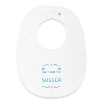 Samoyed Dog Saying - Baby Organic Bib - white - Front