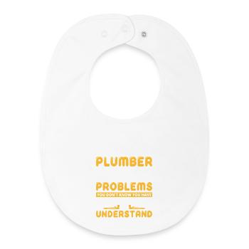 Heating Engineer Heating Construction Plumber Plumber - Baby Organic Bib - white - Front