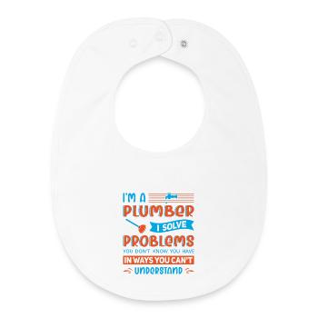 Heating Engineer Heating Construction Plumber Plumber - Baby Organic Bib - white - Front