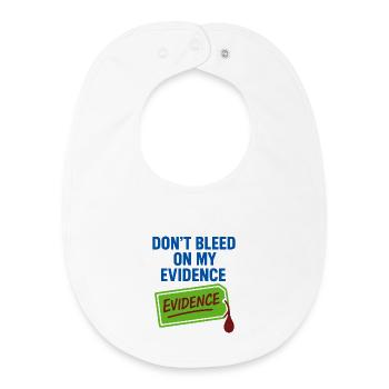 Chimiste médico-légal, Laboratoire criminel, Toxicologie - Bavoir bébé bio - blanc - Devant