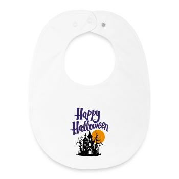 Happy Halloween - Baby Organic Bib - white - Front