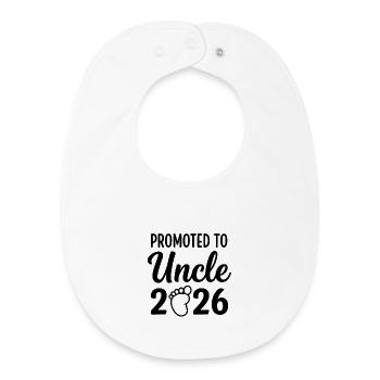 Promu au rang d’oncle 2026 - Bavoir bébé bio - blanc - Devant