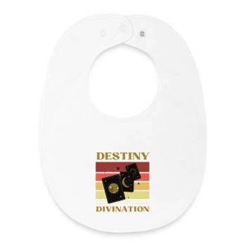 DESTIN ET TAROT DIVINATION - Bavoir bébé bio - blanc - Devant