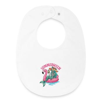 Summerween Sirène Squelette Costume Effrayant - Bavoir bébé bio - blanc - Devant