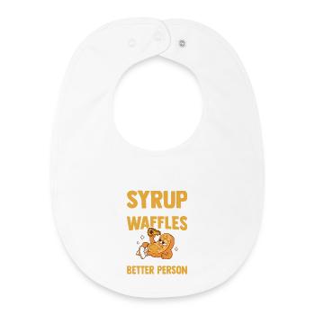 Syrup and waffles Sweet pastries Pancakes - Baby Organic Bib - white - Front