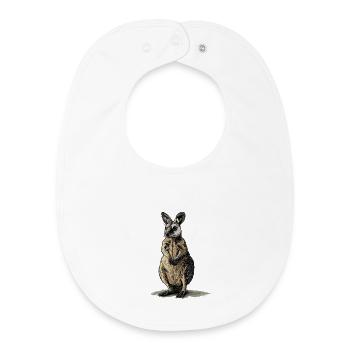 Wallabies Wallaby - Baby Organic Bib - white - Front