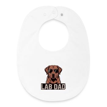 Foxred Lab Dad Sonnenbrille - Baby Organic Lätzchen - Weiß - Vorne