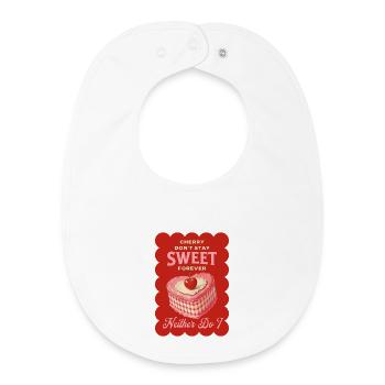 Gâteau aux cerises Gâteau aux cerises Cuisition Cerises acides - Bavoir bébé bio - blanc - Devant