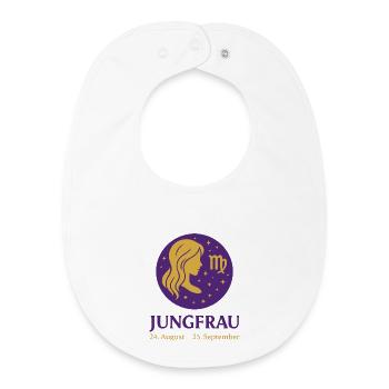 Sternzeichen Jungfrau - Baby Organic Lätzchen - Weiß - Vorne