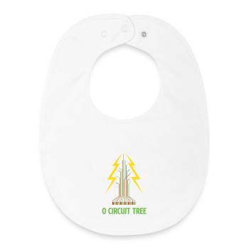 O Circuit Baum Weihnachten Elektroingenieur - Baby Organic Lätzchen - Weiß - Vorne