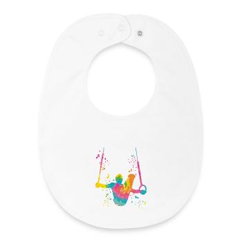 Artistic Gymnastics Rings Artistic Gymnastics - Baby Organic Bib - white - Front
