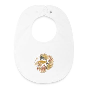 Betta Farbexplosion Fisch - Baby Organic Lätzchen - Weiß - Vorne