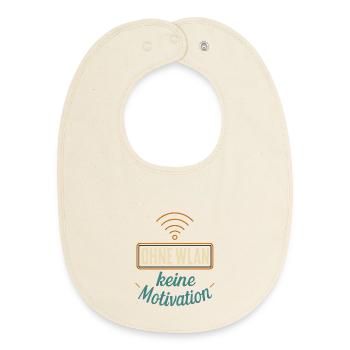 Pas de motivation sans Wi-Fi - Bavoir bébé bio - écru doux - Devant