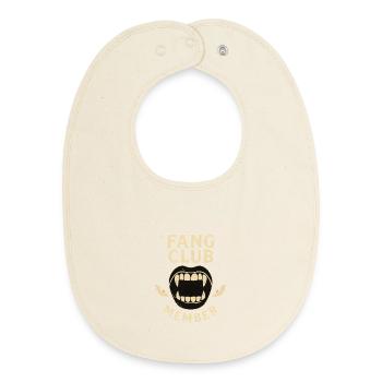 Membre du Fang Club, Drôle d’Halloween - Bavoir bébé bio - écru doux - Devant