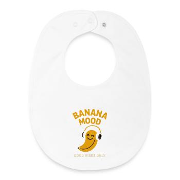 Banana Mood - Baby Organic Bib - white - Front