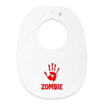 Zombie Hand Halloween Apokalypse - Baby Organic Lätzchen - Weiß - Vorne