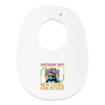 Birthday Gamer VR - Baby Organic Lätzchen - Weiß - Vorne