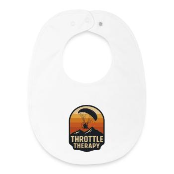 Throttle Therapy Adventure Paragliding - Baby Organic Bib - white - Front