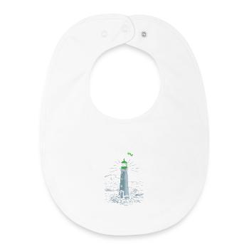 Ille et Vilaine Most Beautiful Place in the World Brittany - Baby Organic Bib - white - Front