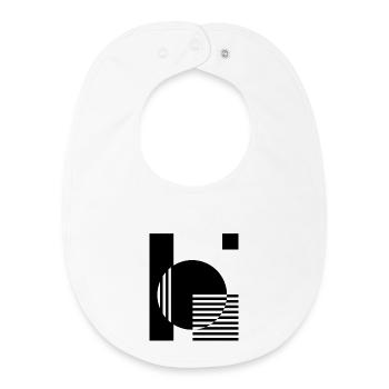 bauhaus geometric design - Baby Organic Bib - white - Front
