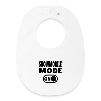 Snowmobile Mode ON - Baby Organic Lätzchen - Weiß - Vorne