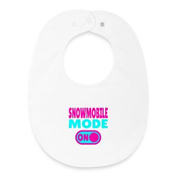 Snowmobile Mode ON - Baby Organic Lätzchen - Weiß - Vorne