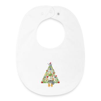 Outil de jardin Triangle Design arbre de Noël - Bavoir bébé bio - blanc - Devant