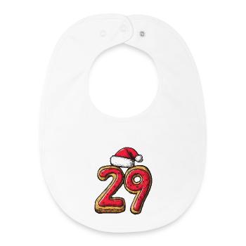Biscuit de Noël à 29 chiffres - Bavoir bébé bio - blanc - Devant