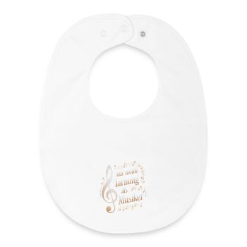 Métier de personnalisateur - mon camouflage en tant que musicien - Bavoir bébé bio - blanc - Devant