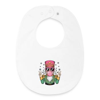 Nutcracker blows chewing gum - Baby Organic Bib - white - Front