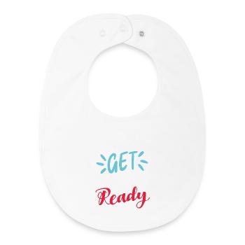 Bereit zum Skifahren  - Baby Organic Lätzchen - Weiß - Vorne