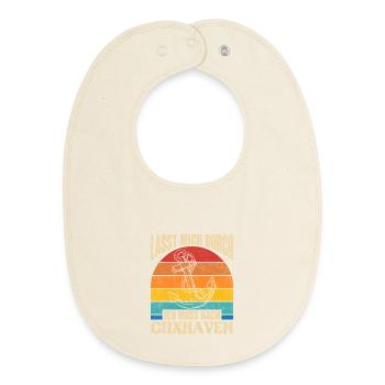 Cuxhavener LET ME THROUGH MUST GO TO CUXHAVEN - Baby Organic Bib - soft Ecru - Front