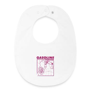 Gasoline Forever Classic Car Fan Design - Baby Organic Bib - white - Front