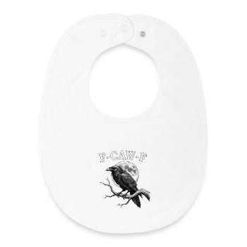 F-Caw-F Crow Drôle de corbeau FCAWF F Caw F - Bavoir bébé bio - blanc - Devant